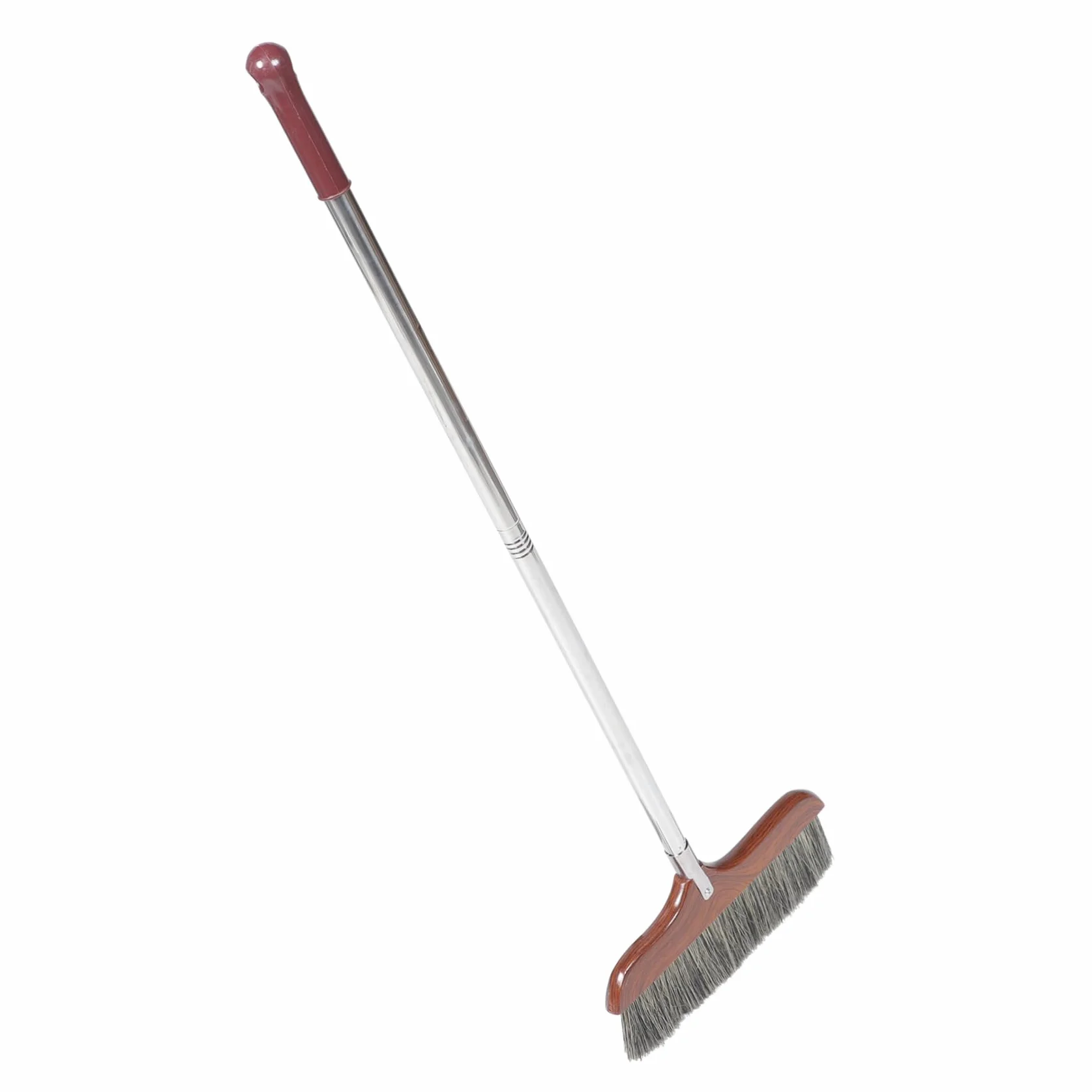 KOMBIUDA Escoba de empalme de madera para camping, escoba larga, escoba exterior, escoba para barrer interior, escoba telescópica, escoba de cocina, escoba de limpieza de suelos, escoba interior,
