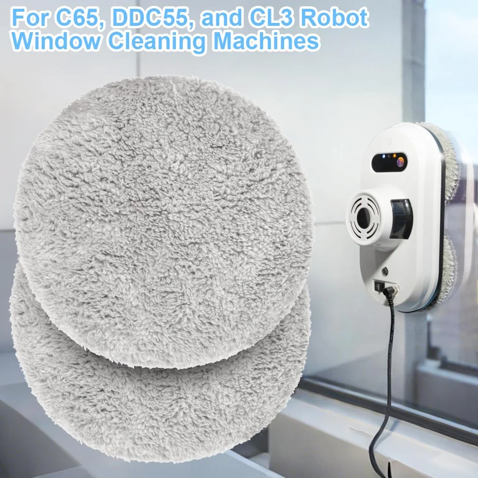 Limpiador de Ventana paño Weeper,12 Pcs de Trapo para Robot Limpiador de Ventanas,Lavable a Máquina y Reutilizable,Almohadillas de Limpieza para Robot Limpiacristales para C65、DDC55、CL3