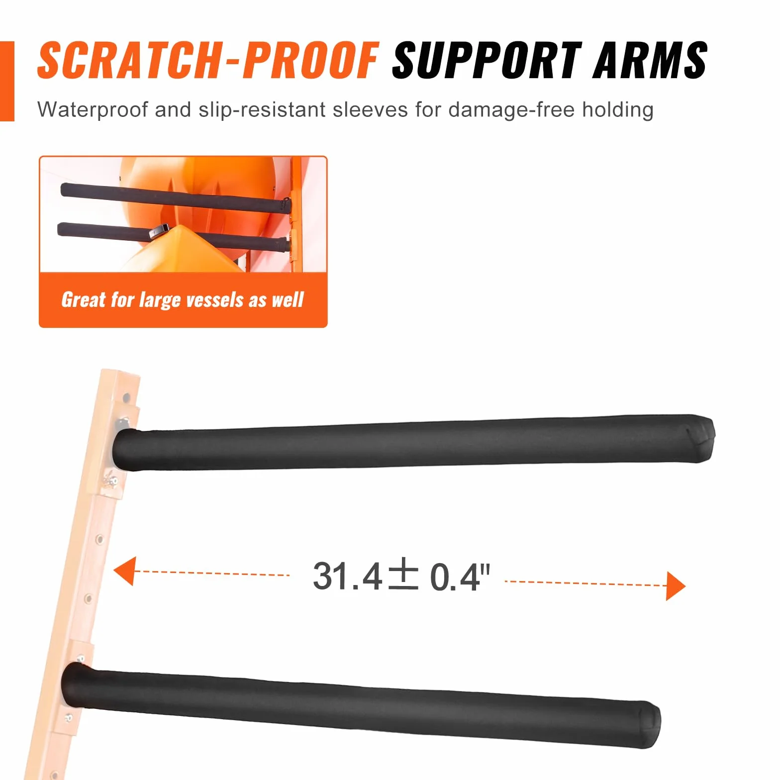 VEVOR Soporte de Pared para 4 Kayaks, Estante para Kayak, Carga de 400 Libras