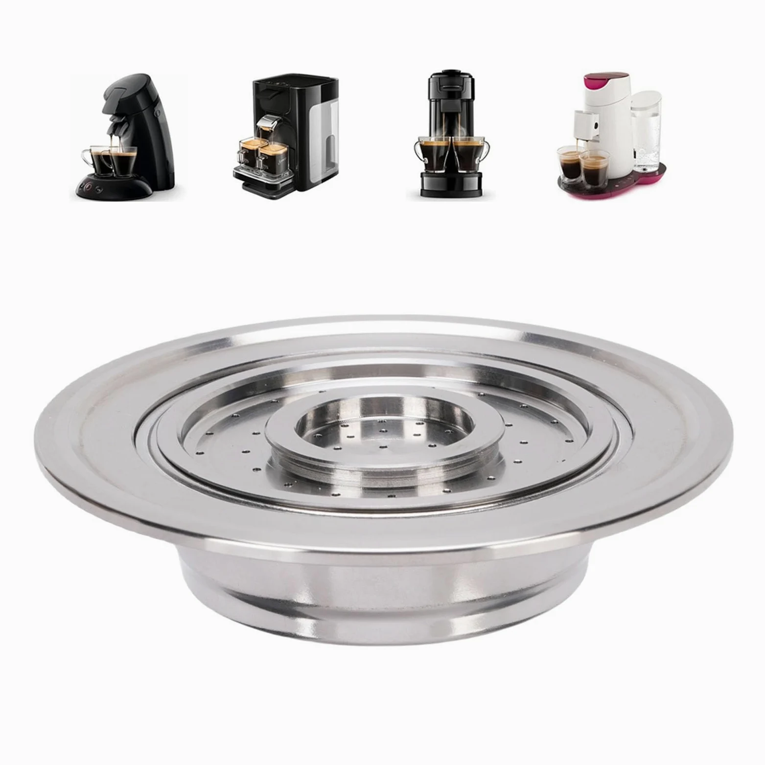 Acouto Taza Cápsula de Café Reutilizable Apta para Máquina de Café Cápsula Recargable Acero Inoxidable de Material Reutilizable Taza de Cápsulas de Recargables de Recargable