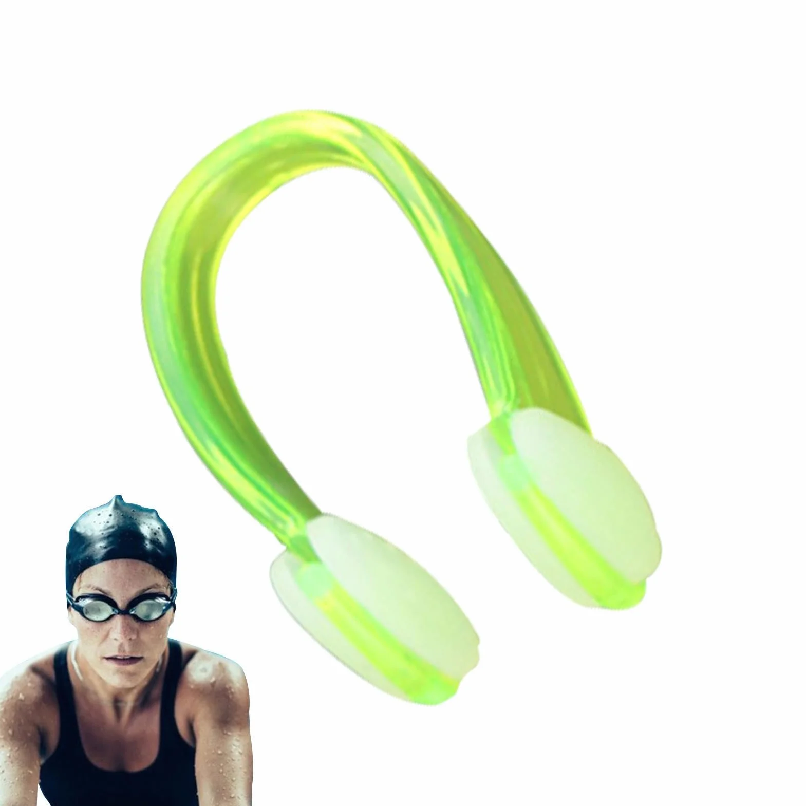 Tapón de nariz para natación de silicona para adultos y adolescentes, equipo de entrenamiento de piscina