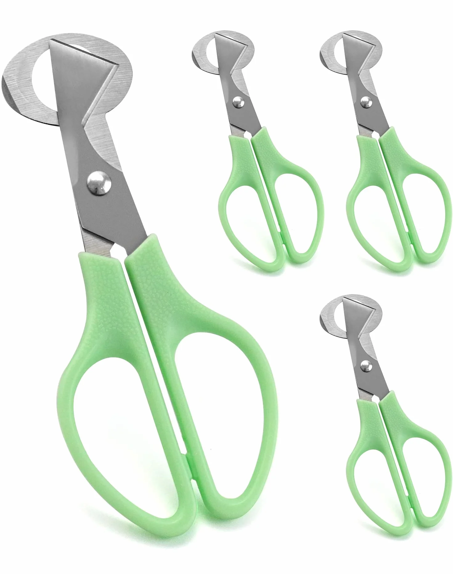 QWORK® 4 Pzs Tijeras Abre Huevos, Casca de Acero Inoxidable para Codorniz, Hogar y Cocina