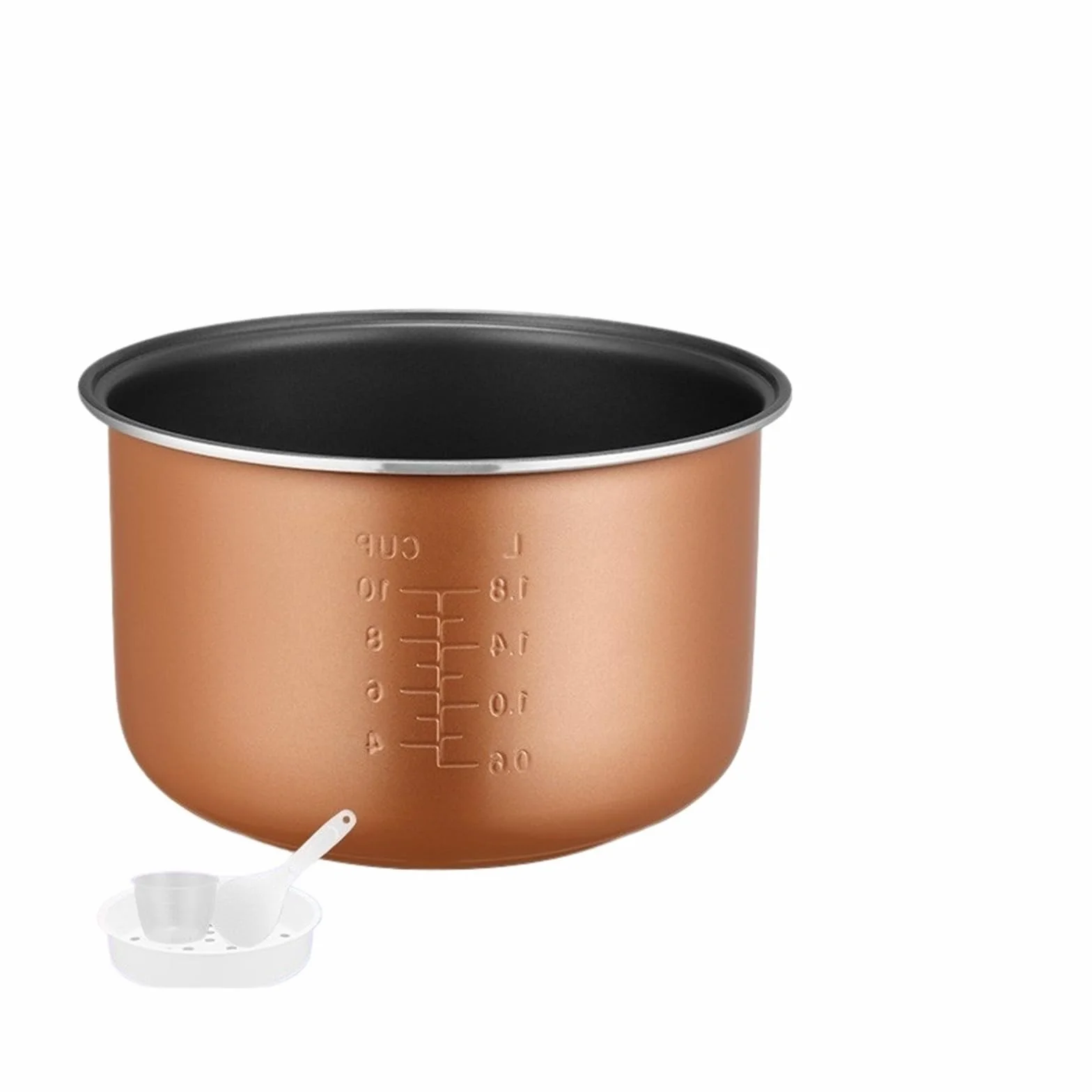 Recipiente Multicocina De 5 L Con Forma De Repuesto, Accesorio Universal For Cocinar Al Vapor, Cuchara Y Taza Medidora