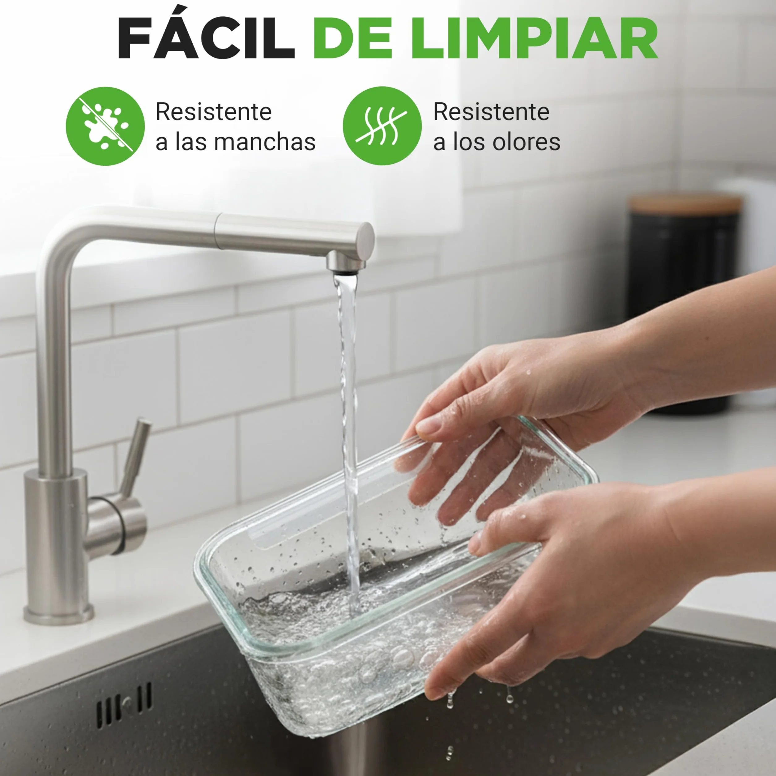Nutrichef tuppers de cristal herméticos con orificio de aire, 5 recipientes apilables y 5 tapas, Aptos para microondas, Horno y congelador, Sin BPA