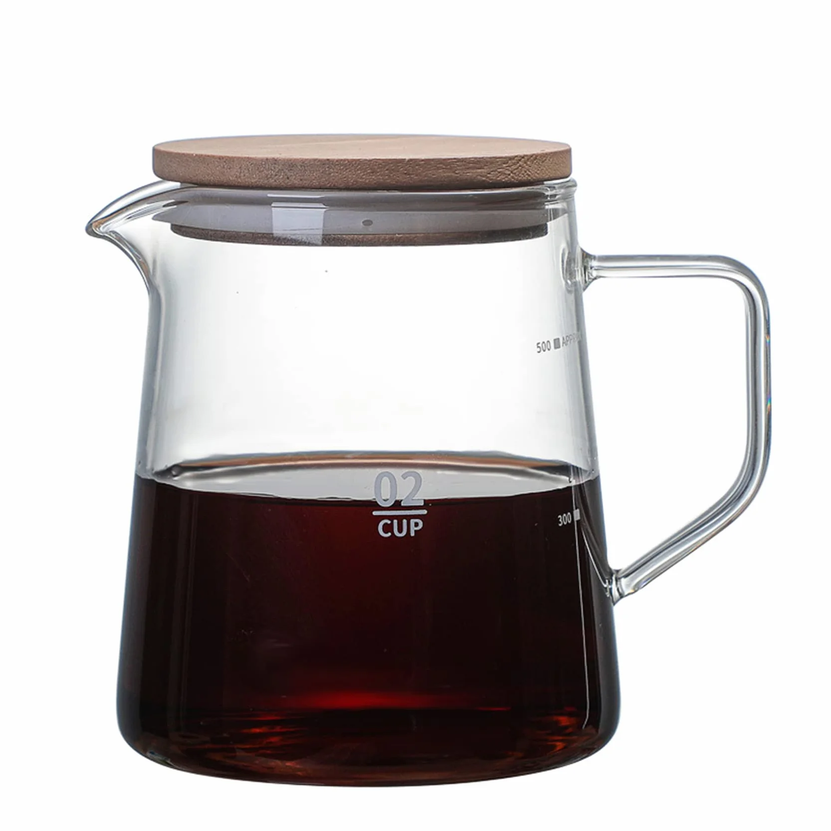 Cafetera de Cristal, Jarra de Cristal con Tapa, Cafetera Jarra Térmica para Zumo, Té, Café o Agua (300 ml)