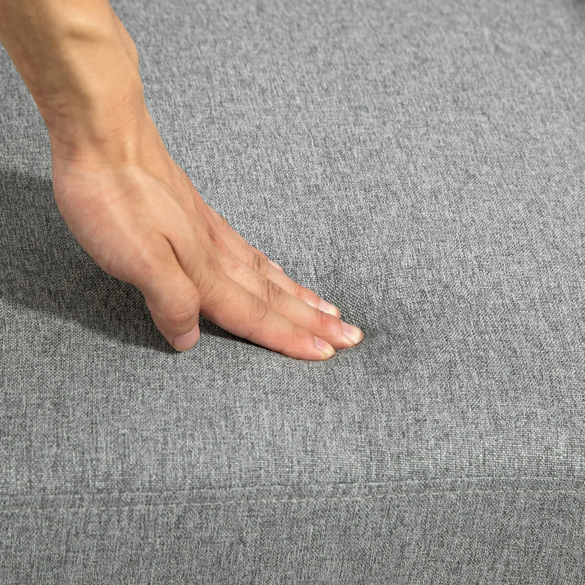 HOMCOM Sillón Individual Sofá Individual Tapizado en Lino con Reposabrazos de Madera Respaldo Acolchado Carga 130 kg Sillón para Salón Dormitorio Gris Claro