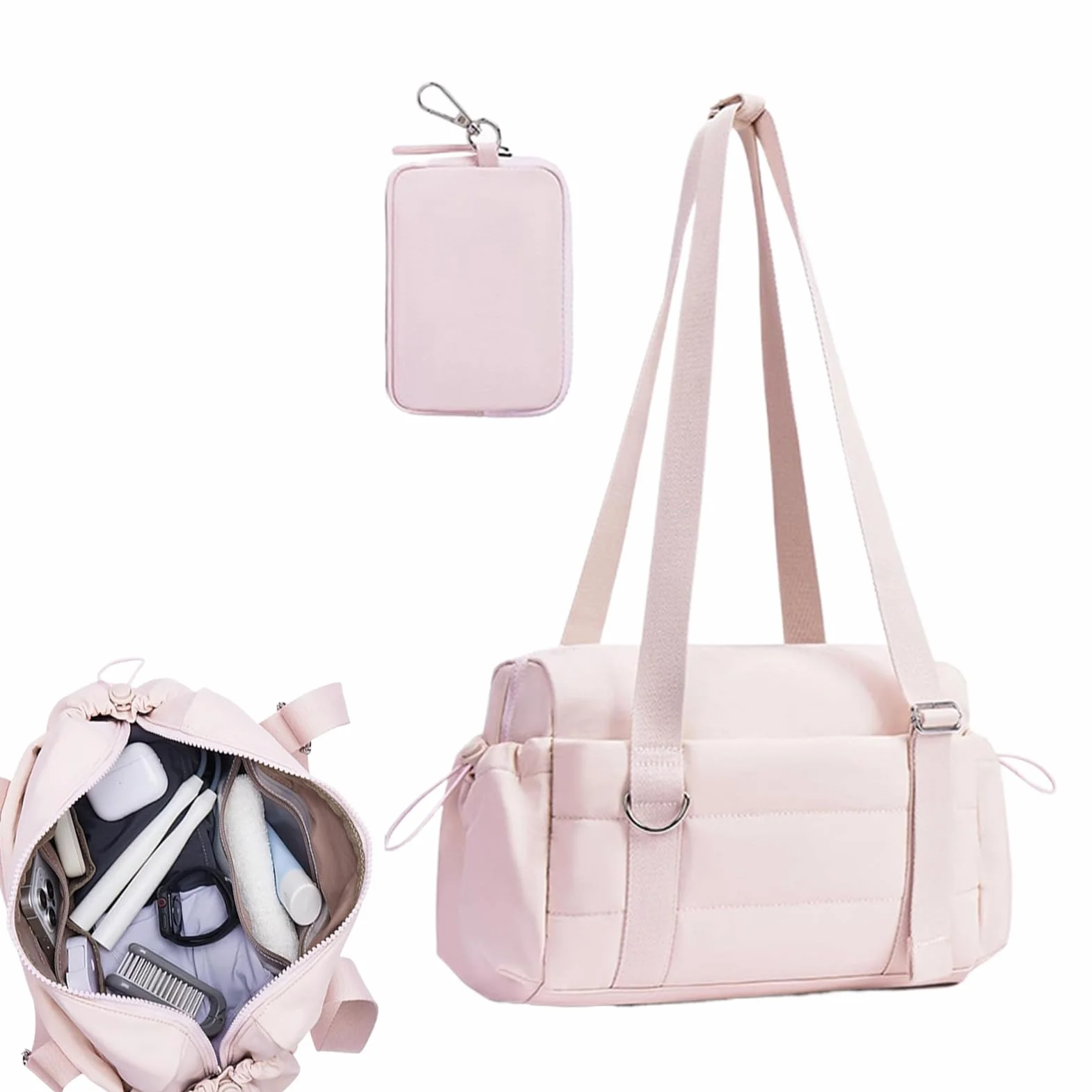 Bolsa Deportiva Grande con Bolsillo Húmedo y Monedero para Viaje y Gimnasio