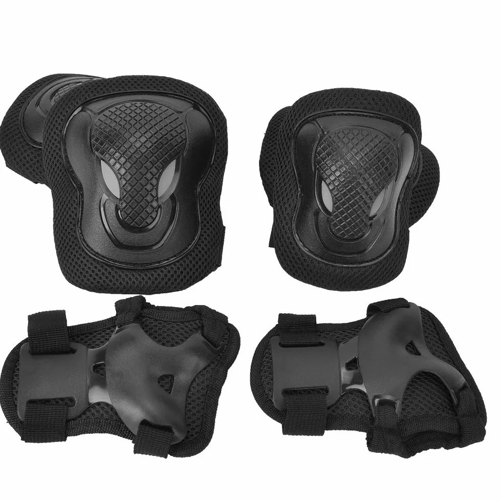 Conjunto de Protección para Patines, Resistente y Transpirable, Almohadillas Gruesas para Adultos, Rojo y Negro