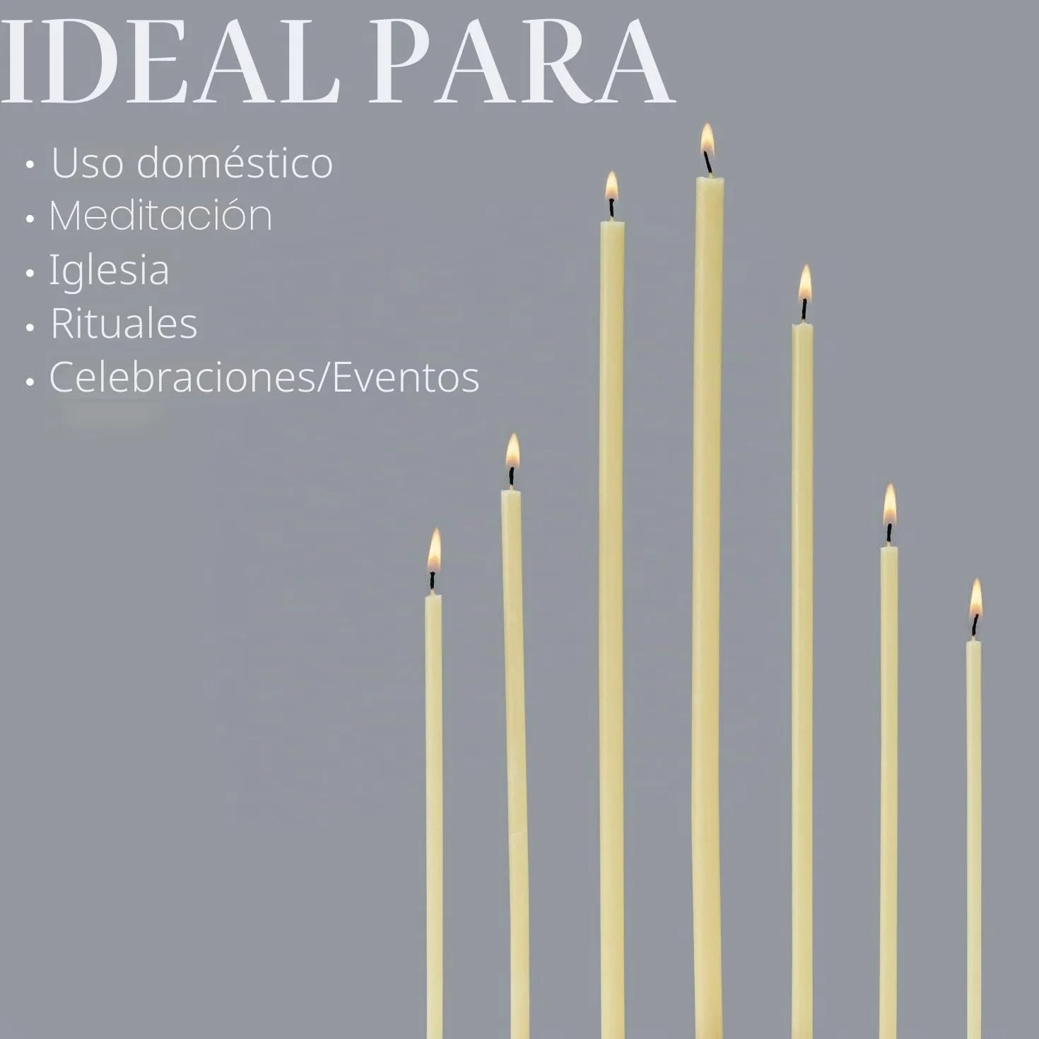Danilovo Velas de cera de abeja blancas, 50 unidades, velas ortodoxas para oración, rituales, decoración de mesa de boda, no tóxicas, sin hollín, N120, altura: 15 cm, diámetro: 5,4 mm