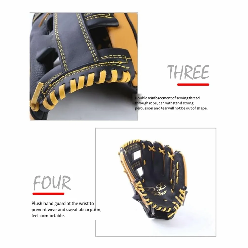 Guante de Béisbol de Piel de Vaca de Doble Capa 12,5 Pulgadas para Adultos
