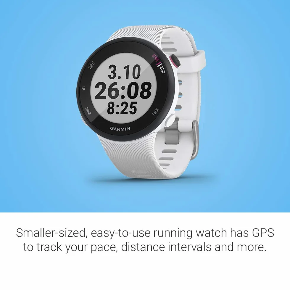 Garmin Forerunner 45S Reloj GPS Correr Frecuencia Cardiaca Muñeca Blanco Reacondicionado