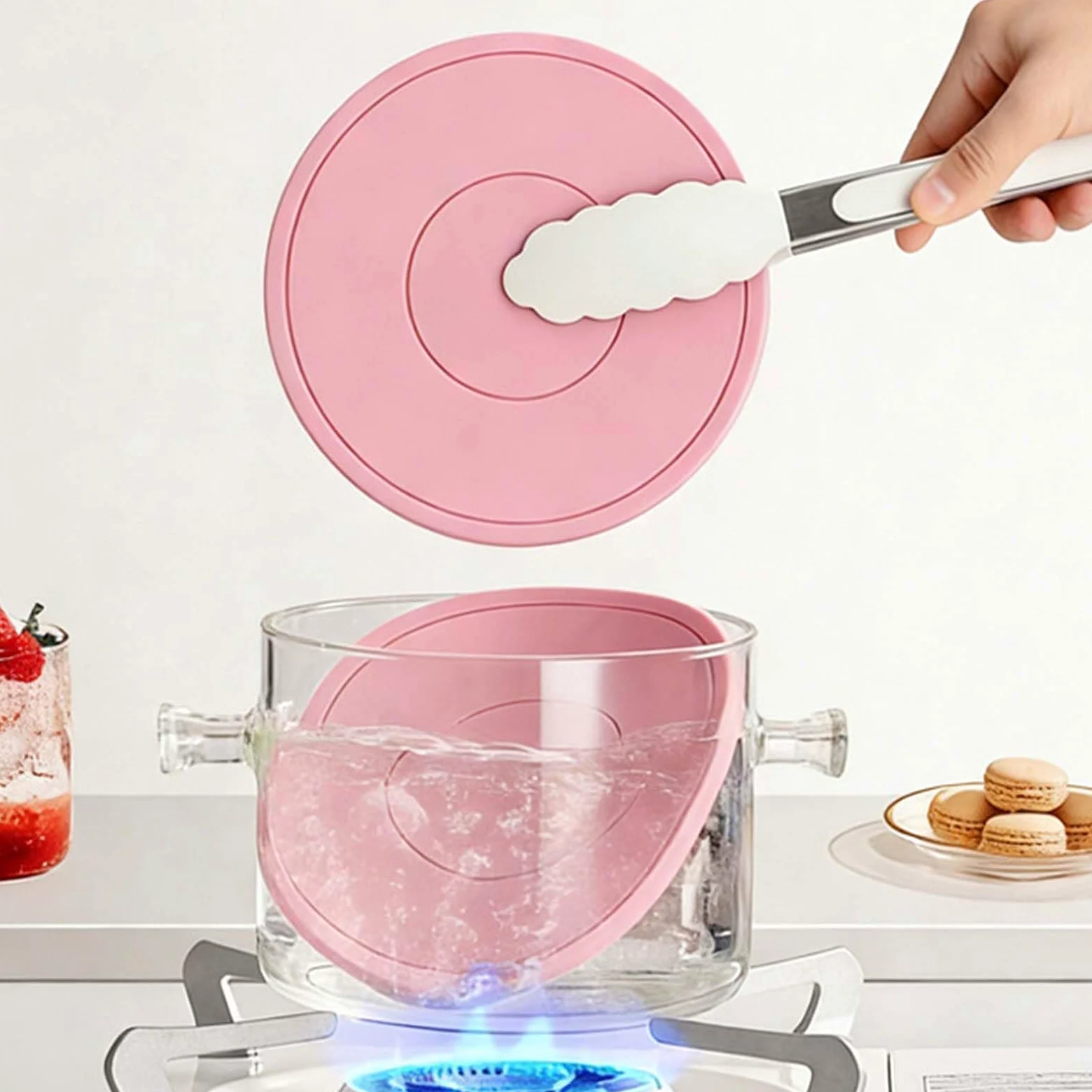 Paquete de 5 salvamanteles de Silicona para ollas Calientes, | Agarraderas y almohadillas calientes resistentes al calor para mesa de encimera de cocina, decoración moderna de cocina