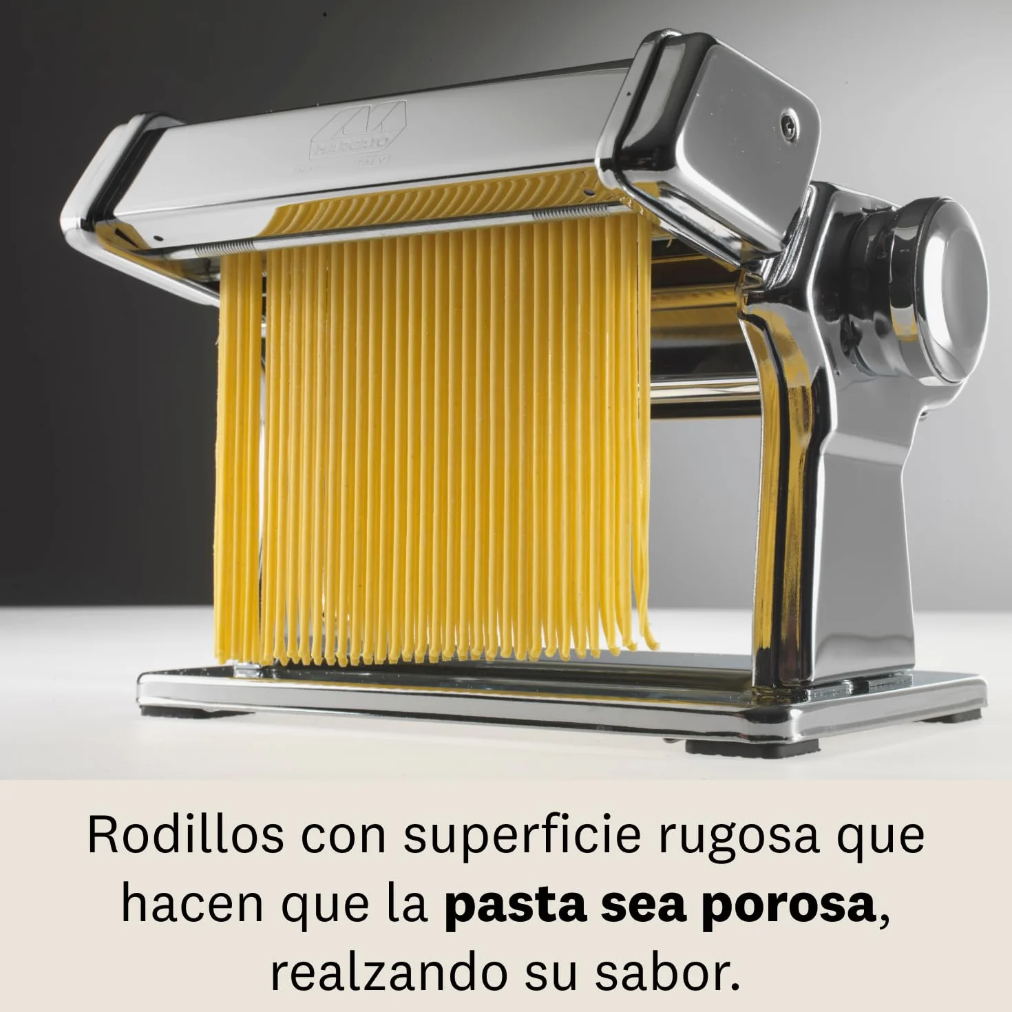 Marcato Spaghetti, Accesorio para Máquina de Pasta Atlas 150, Acero Cromado