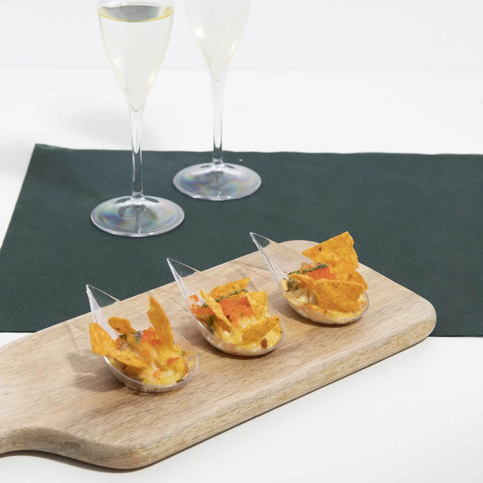 MAXI PRODUCTS - Cuchara Catering - Cuchara Catering Plástico Reciclable - Especial Catering, Eventos, Tapas, Degustación, Food Trucks - CATERING (Lágrima Transparente, 100 Unidades)