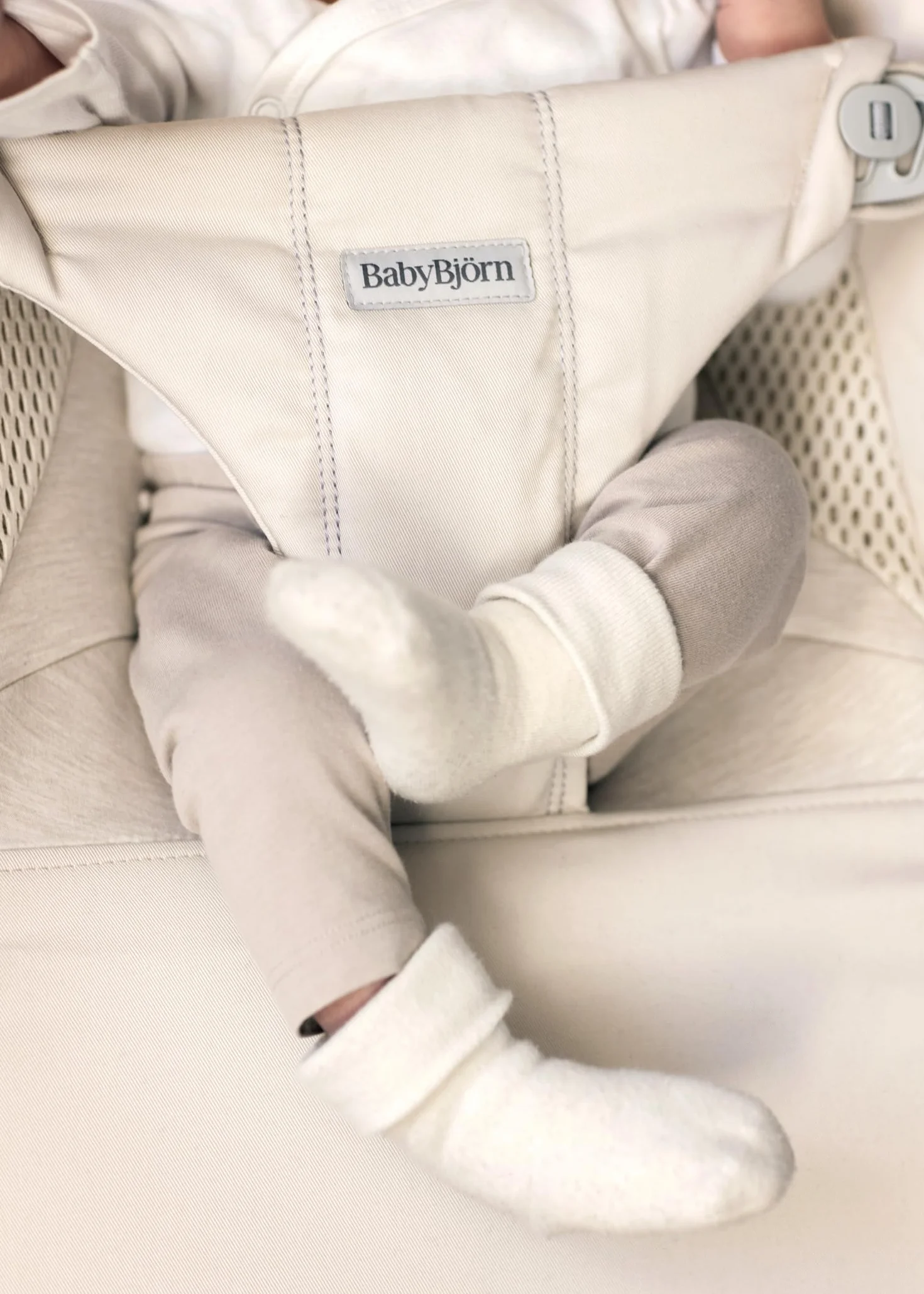 BabyBjörn Hamaca Balance Soft, Tri-Fabric, Beige Claro