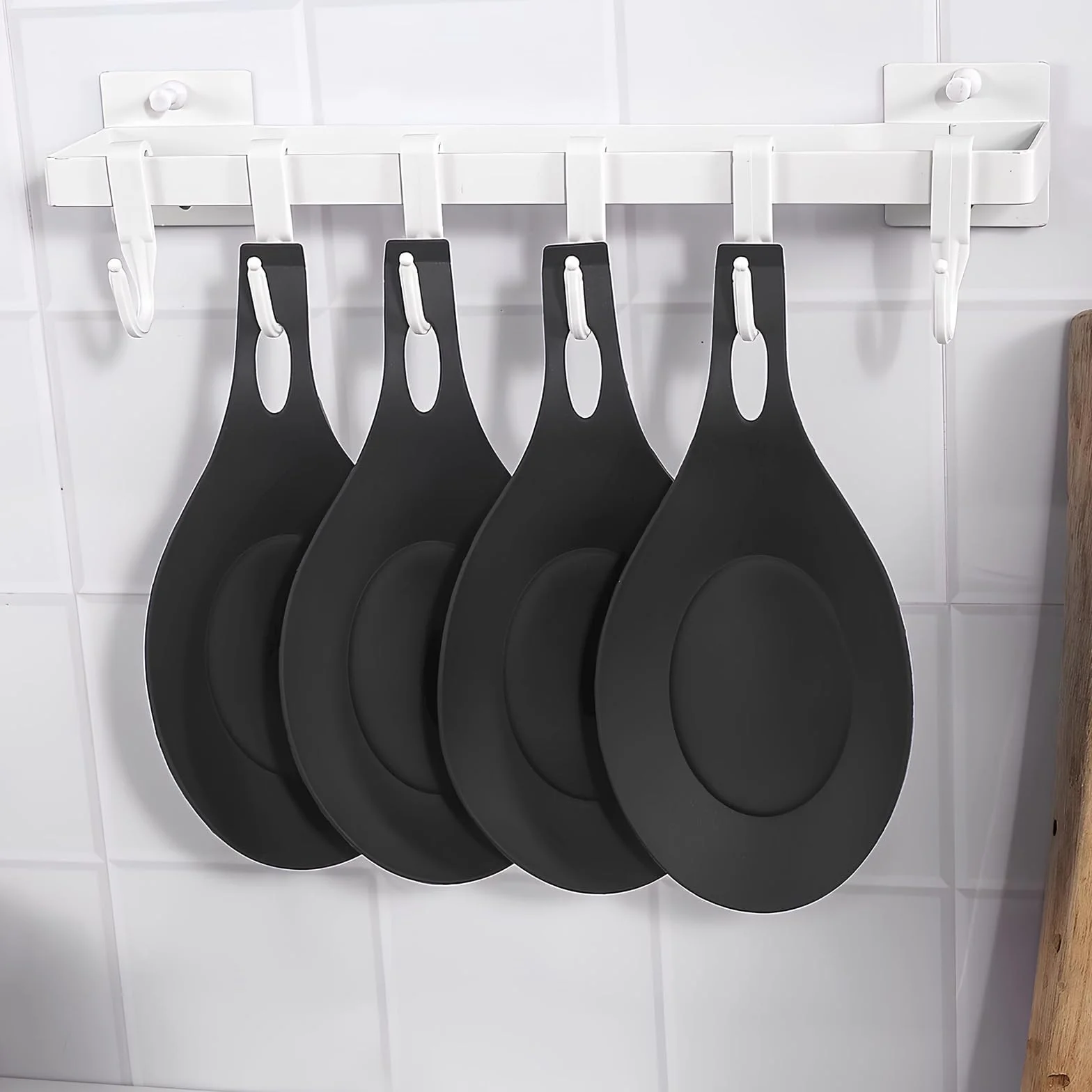 Reposacucharas de silicona, 3 unidades, reposa cucharas de cocina, soporte para cuchara de silicona, soporte para utensilios de cocina, reposacucharas, para cocina, casa, comedor