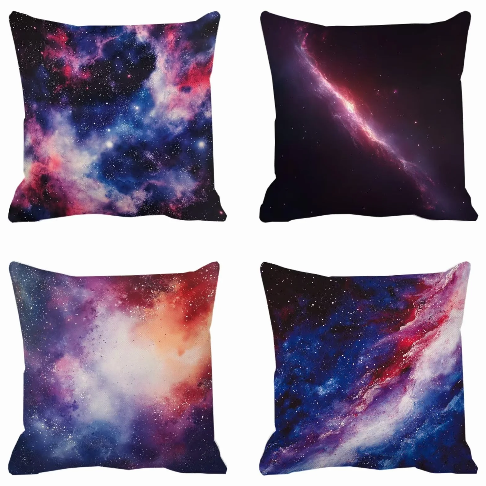 Cojines Sofa Fundas Cojines 50x50cm SúPer Suave Cojin Color Cielo estrellado Juego de 4, Fundas Almohada Impermeable Exterior, Interior Y Exterior Cojin Decorativos, Para SalóN Regalos NavideñOs P-55