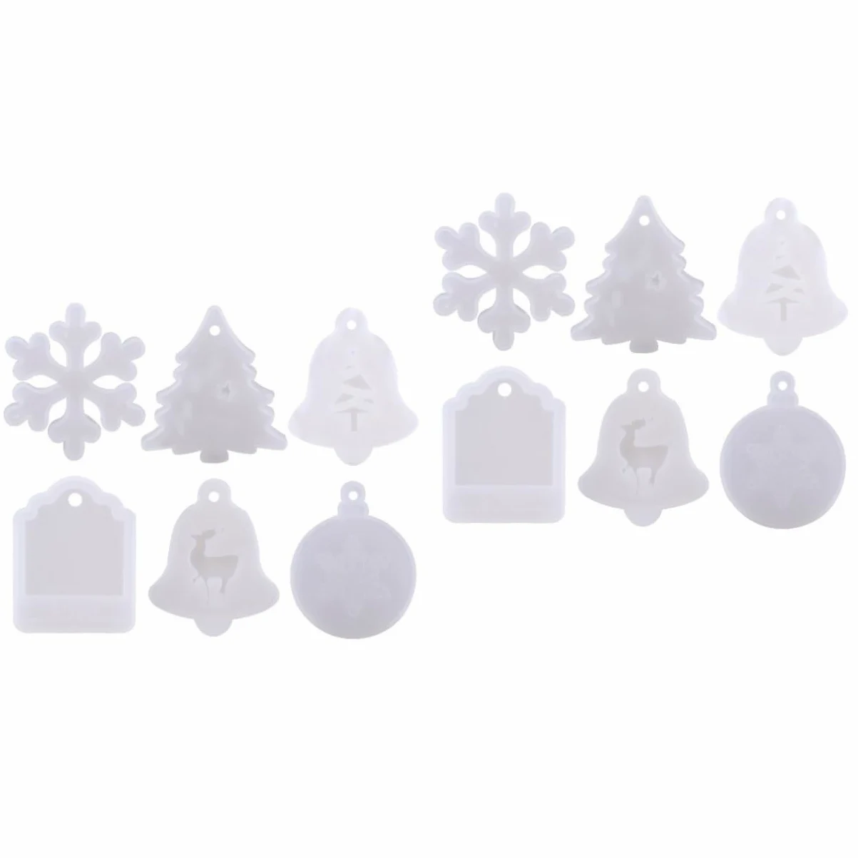 SHINEOFI 2 Series Moldes De Silicona Navideños Moldes Para Pasteles Moldes Caseros Moldes Para Hornear Moldes Redondos Para Chocolate Utensilios Para Hornear Fondant De 6 piezas*2