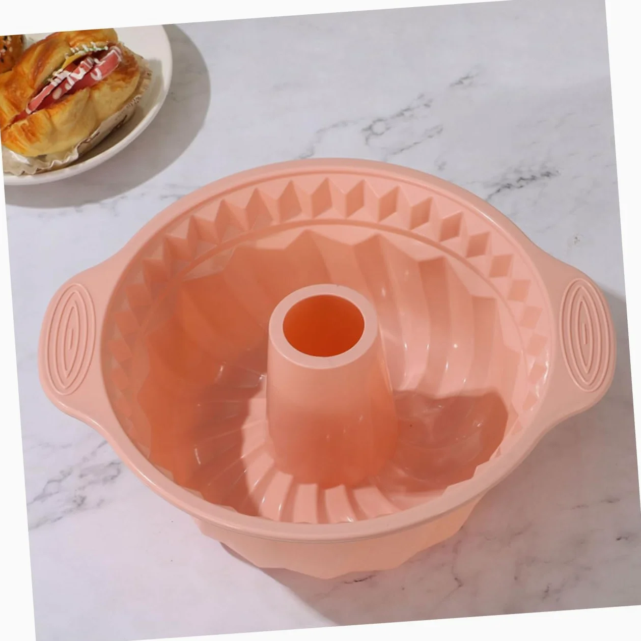 UKCOCO 3piezas Molde De Silicona para Tartas Redondas Molde Antiadherente para Repostería Casera De Silicona Acanalados para Hornear para De Tubo y Capacillos