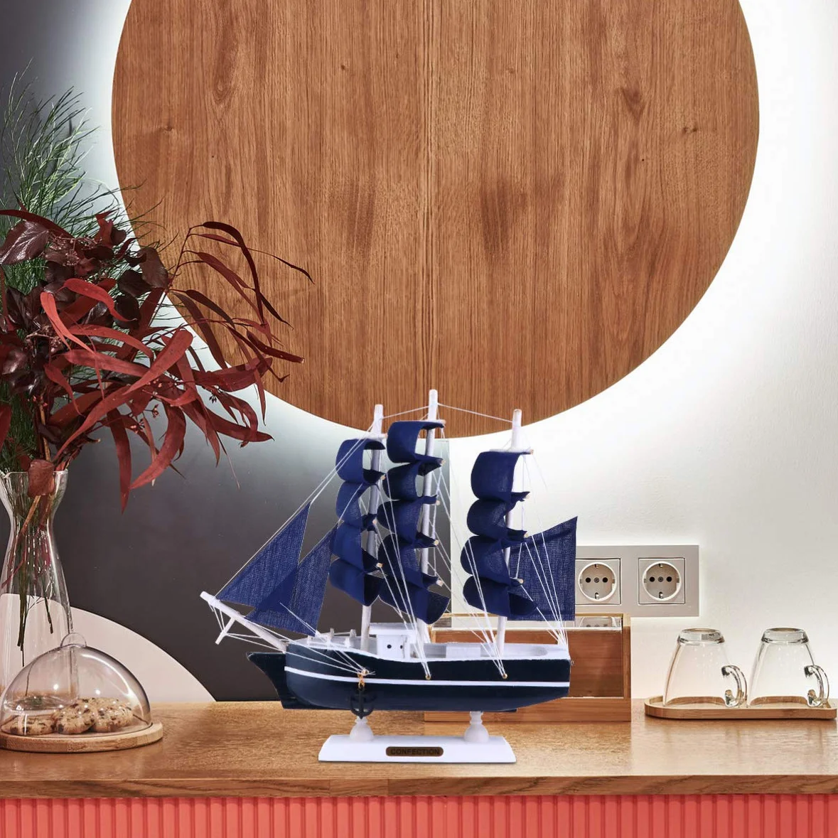 BESPORTBLE Barco de Madera Modelo Vintage de Modelo náutico