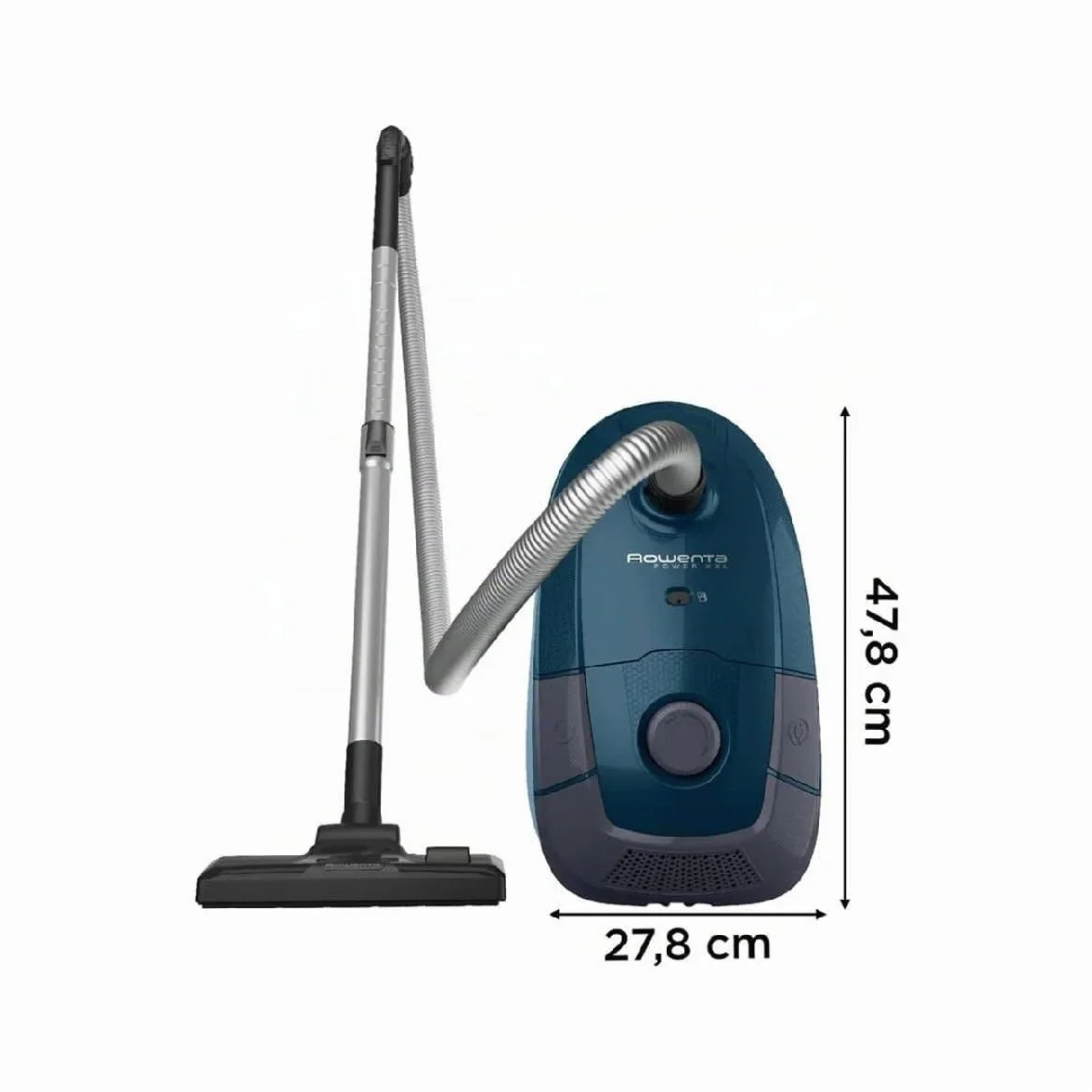 Rowenta RO3126 Power XXL Aspiradora de Suelo con Bolsa, Azul Oscuro/Gris