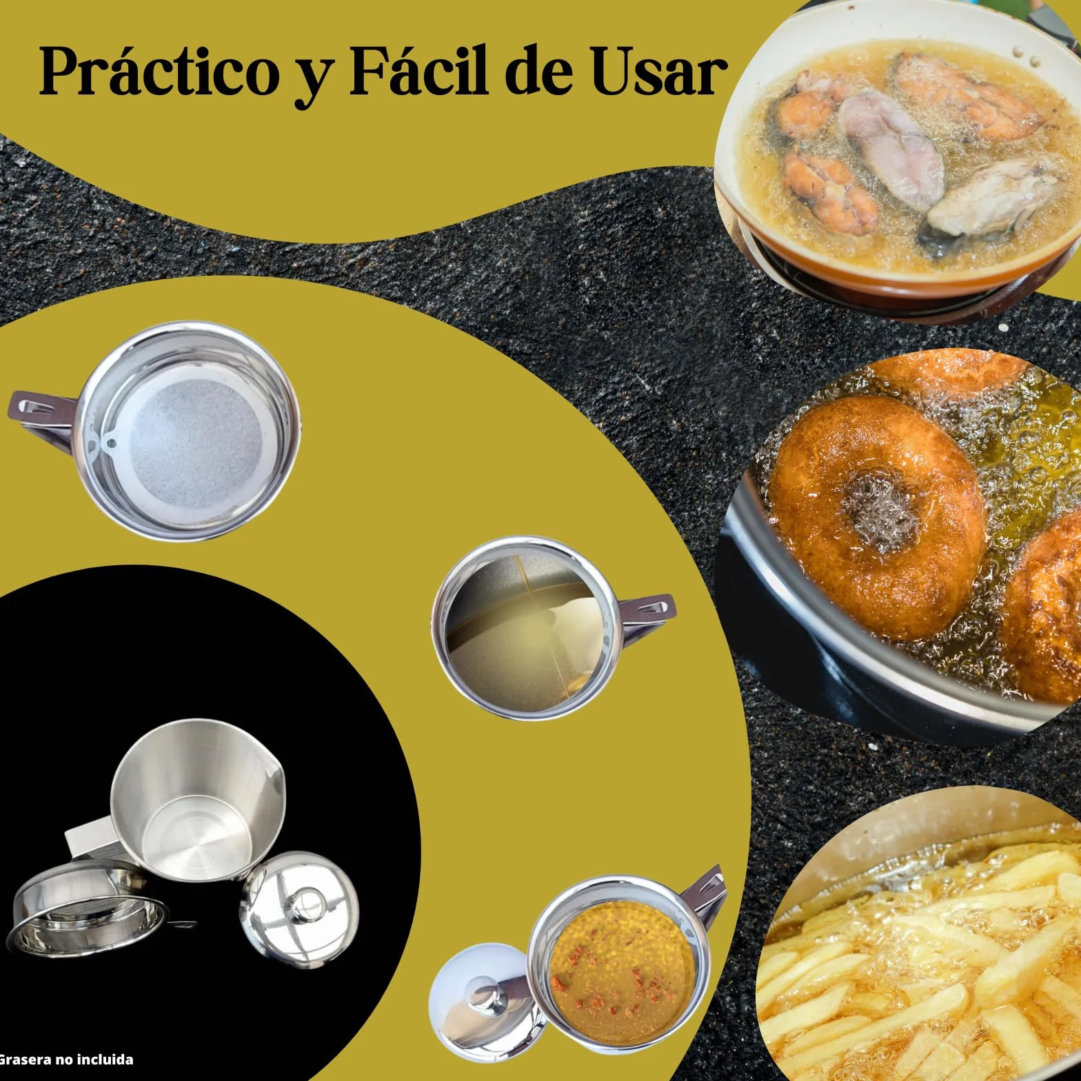 Filtros de Papel Aceite Cocina. PACK con 48 Coladores Aceite Usado de 8.5cm, Ideal para Aceiteras y Graseras, Filtro Escurridor Aceite Usado