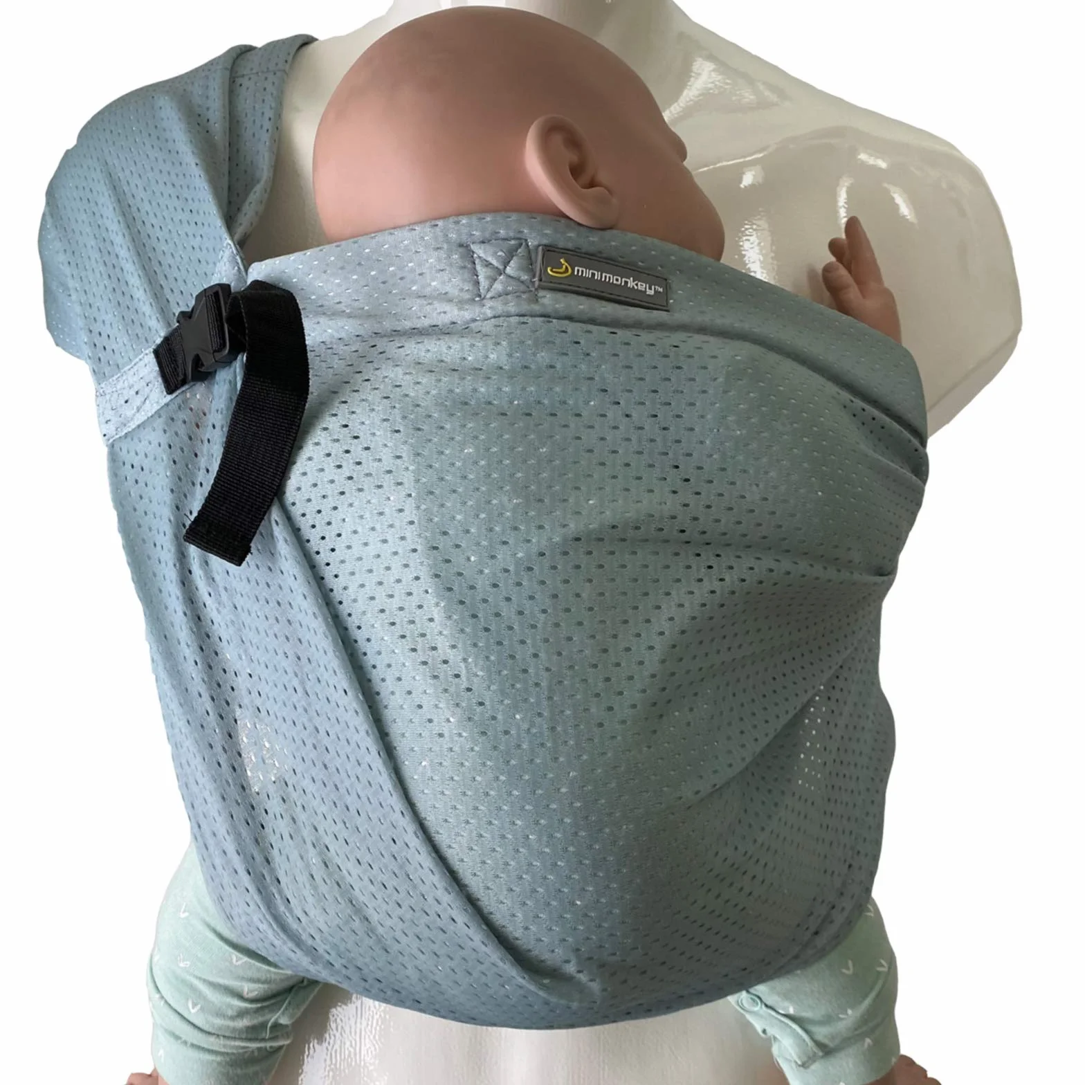 Minimonkey Bandolera Portabebé Ergonómica Transpirable Mochila hasta 15kg Green