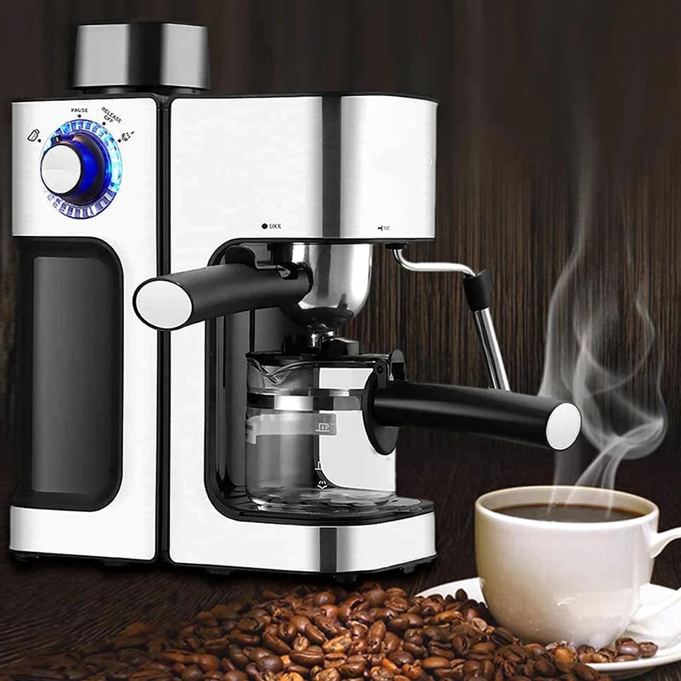 Vaporizador de Leche Batidora de Leche Calentador de Leche Máquina de café espresso multifuncional para hacer capuchino con vaporizador de leche, juego de paquete de barista con espumador de leche i