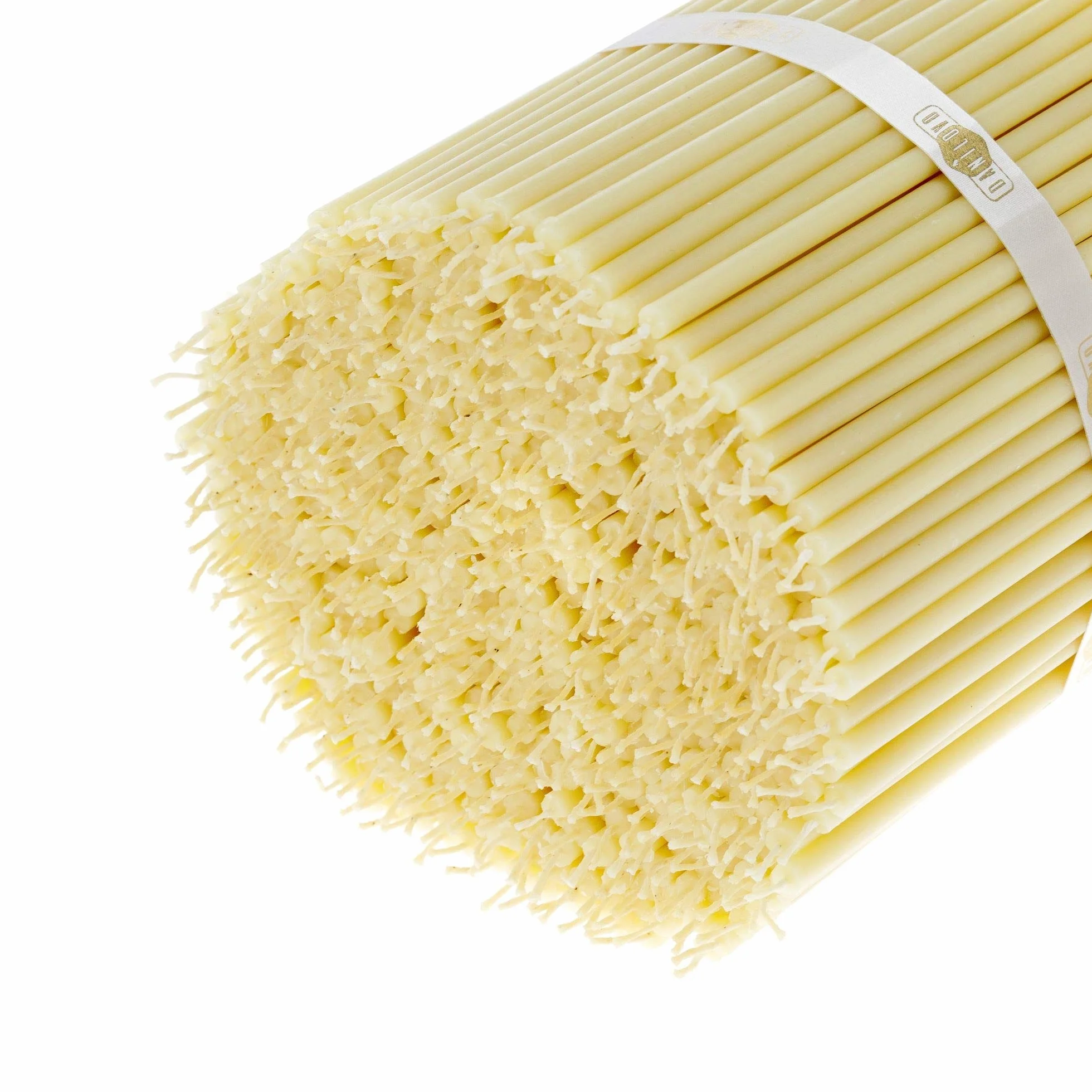 Danilovo Velas de cera de abeja blancas, 50 unidades, velas ortodoxas para oración, rituales, decoración de mesa de boda, no tóxicas, sin hollín, N120, altura: 15 cm, diámetro: 5,4 mm