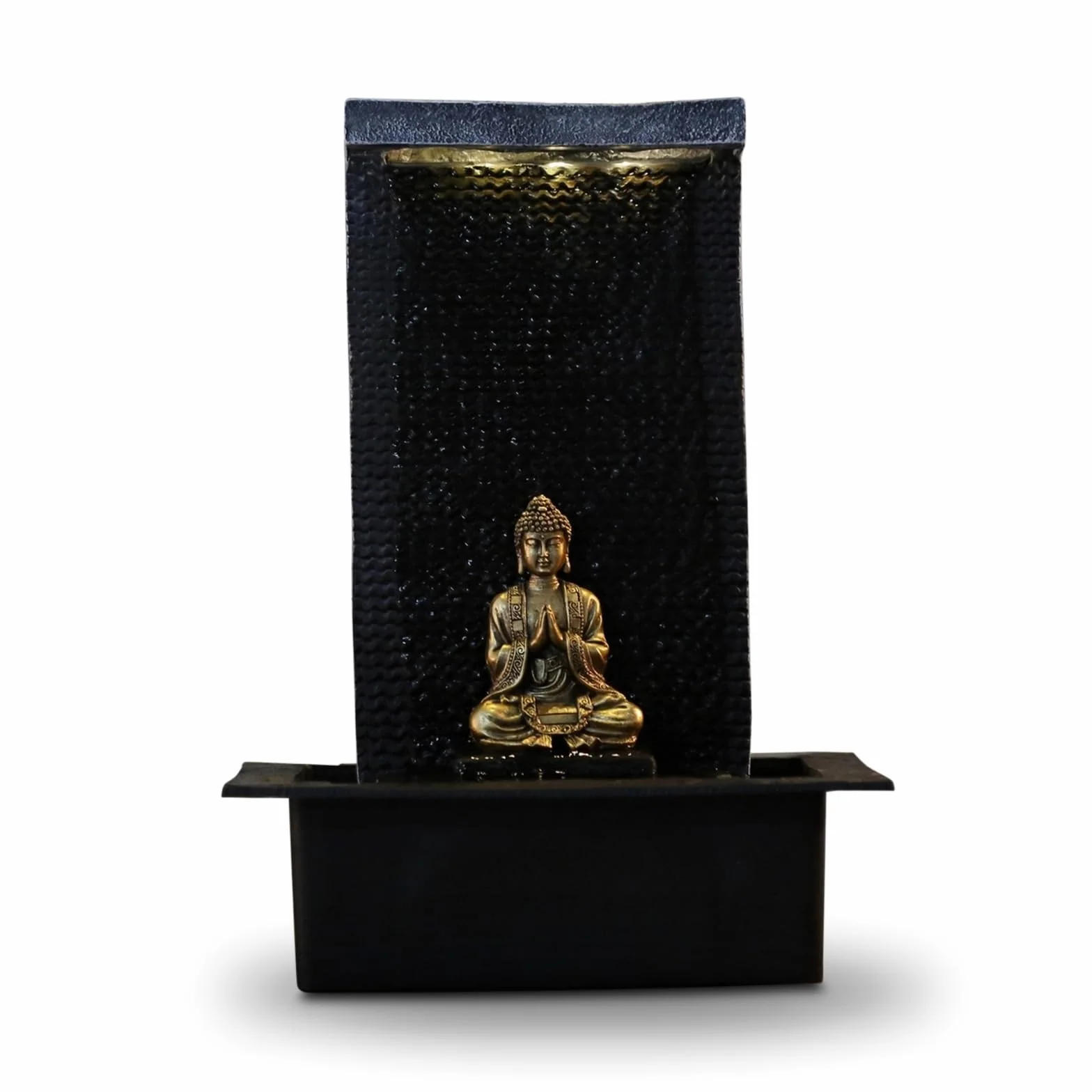 Zen'Light Zenitude Fuente de poliresina Negra 31 x 31 x 42 cm
