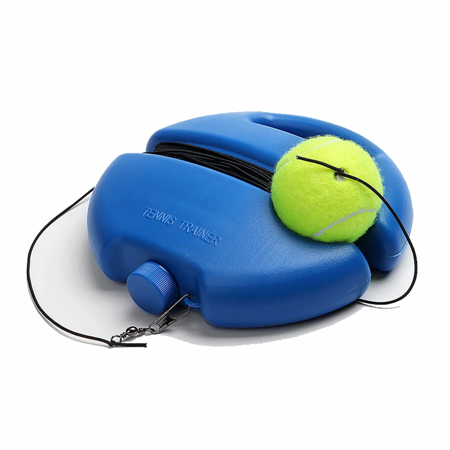 Entrenador Elástico de Tenis para Principiantes, Niños y Adultos - Pelota de Rebote 1 Pieza (Azul)