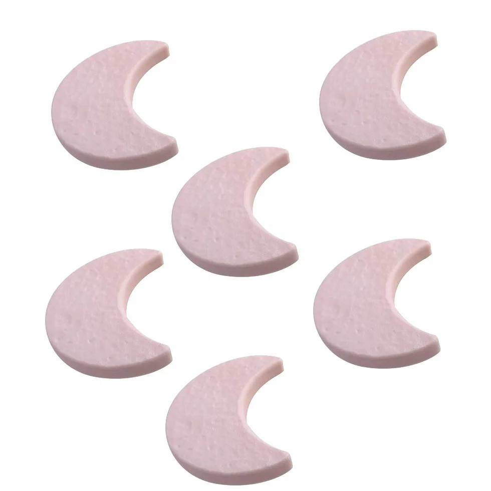 6 Un. TIRADOR Pomo Mueble Infantil Luna plástico rosa habitación BEBÉ 70X55X20mm