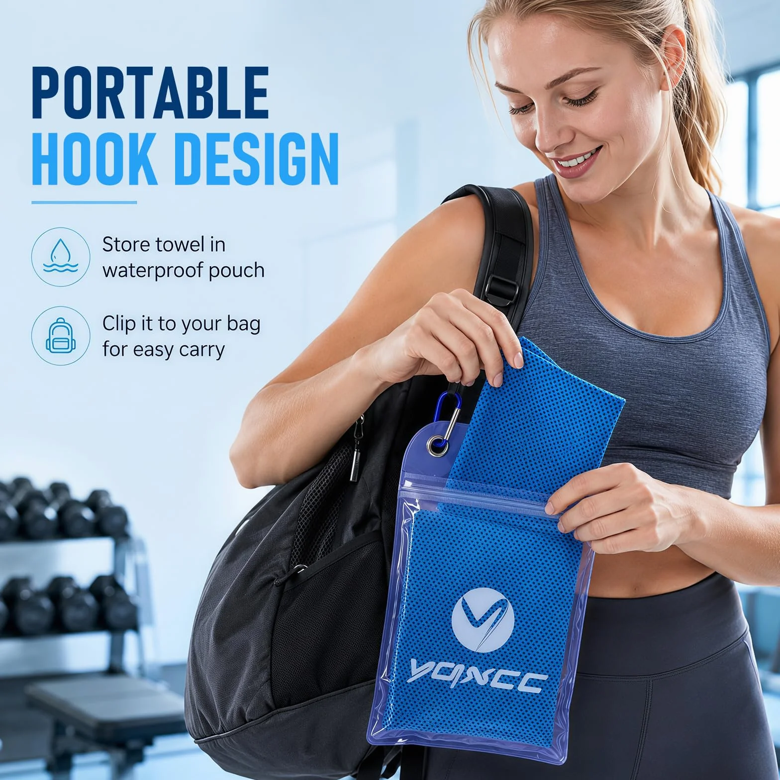 Toallas de Enfriamiento 120x30 cm Microfibra para Yoga Golf Gimnasio Camping