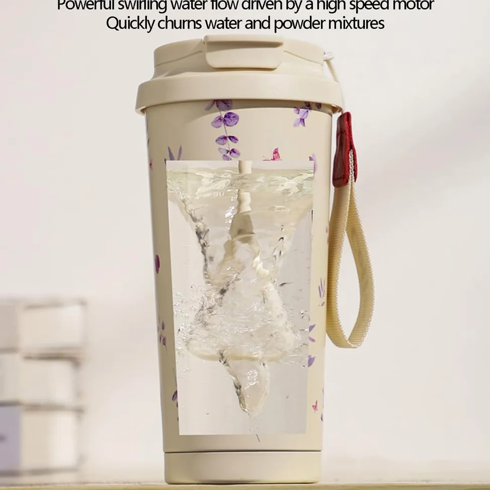 Taza de café totalmente automática, termo eléctrico recargable, modelo Stanley, vaso de acero inoxidable con agitación de un solo toque, 8 horas de larga duración, conservación del calor,