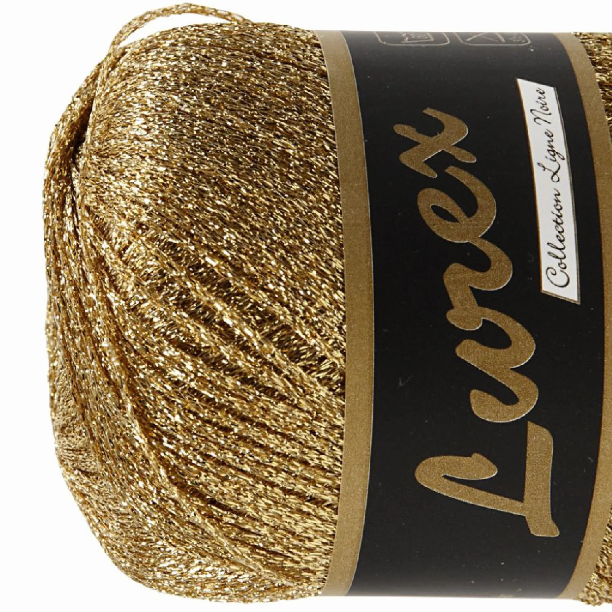 Lana con purpurina, L: 160 m, color dorado, 25 g