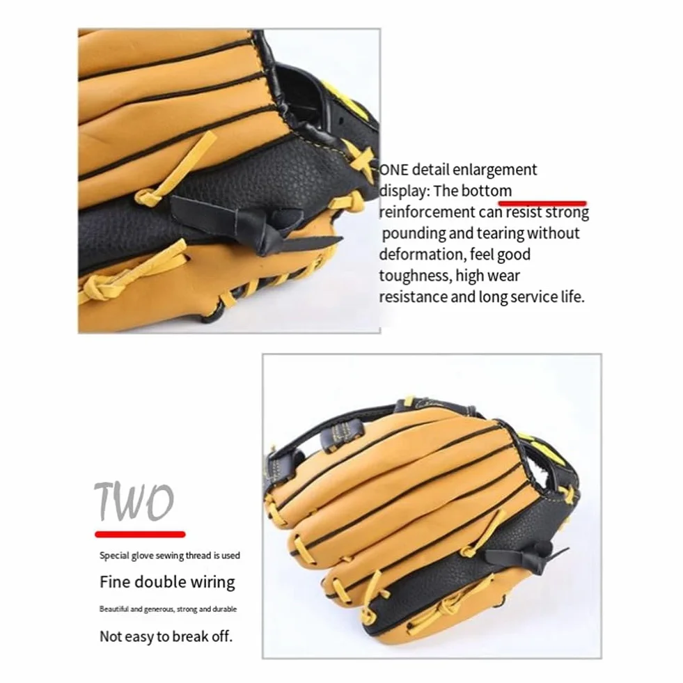 Guante de Béisbol de Piel de Vaca de Doble Capa 12,5 Pulgadas para Adultos