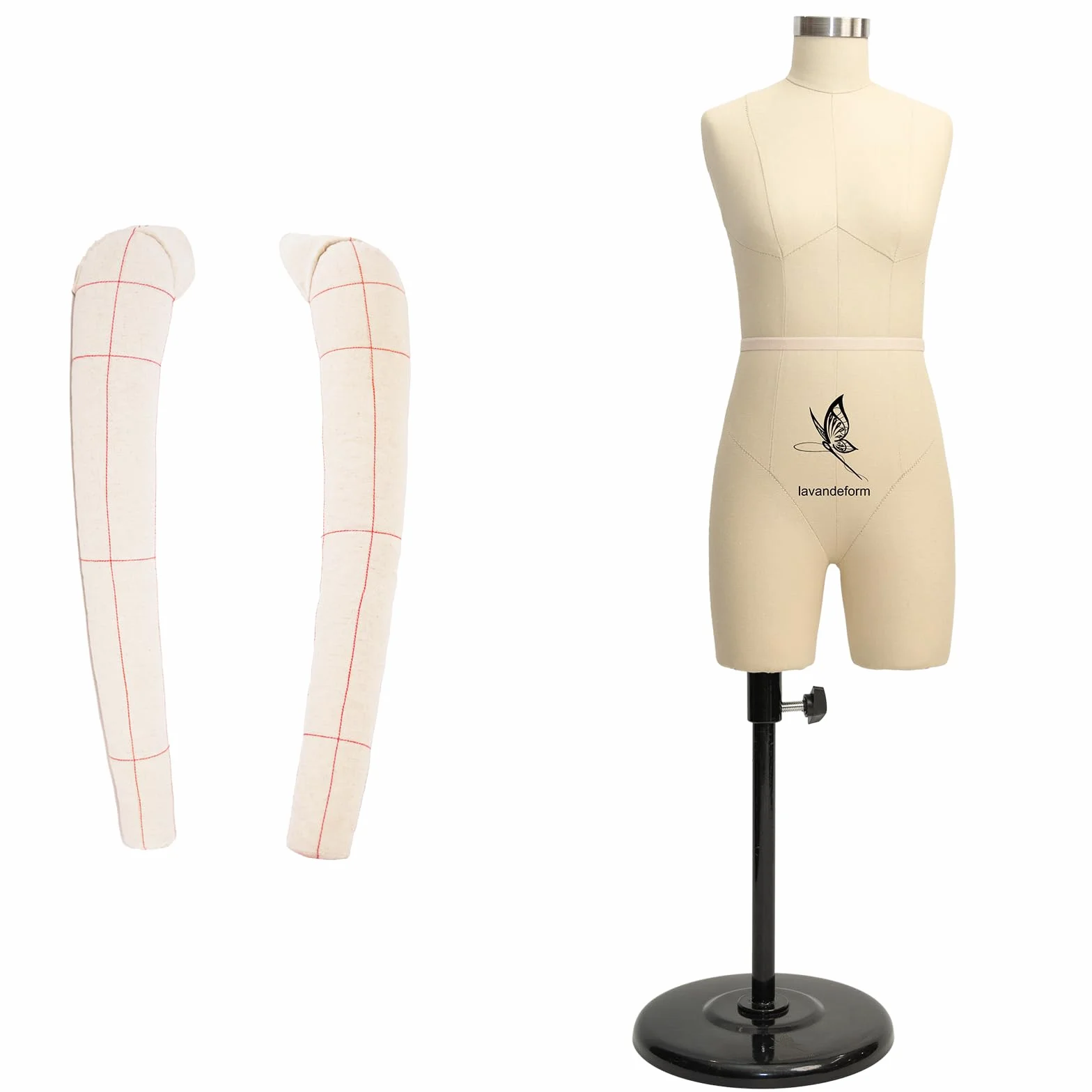 Maniquíes de costura de tamaño medio para coser en miniatura (no se trata de talla adulta). Se pueden perforar agujas en los maniquíes de costura de 1/2. (Brazo suave beige)