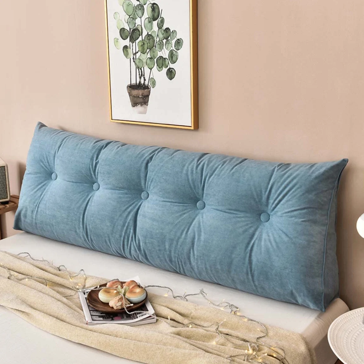 Yanman - Almohadas grandes de cuña para cabecero de cama, almohada triangular de lectura, cojín de apoyo lumbar, respaldo de cintura, cojín de posicionamiento suave para sofá cama, 150 x 50 x 20 cm