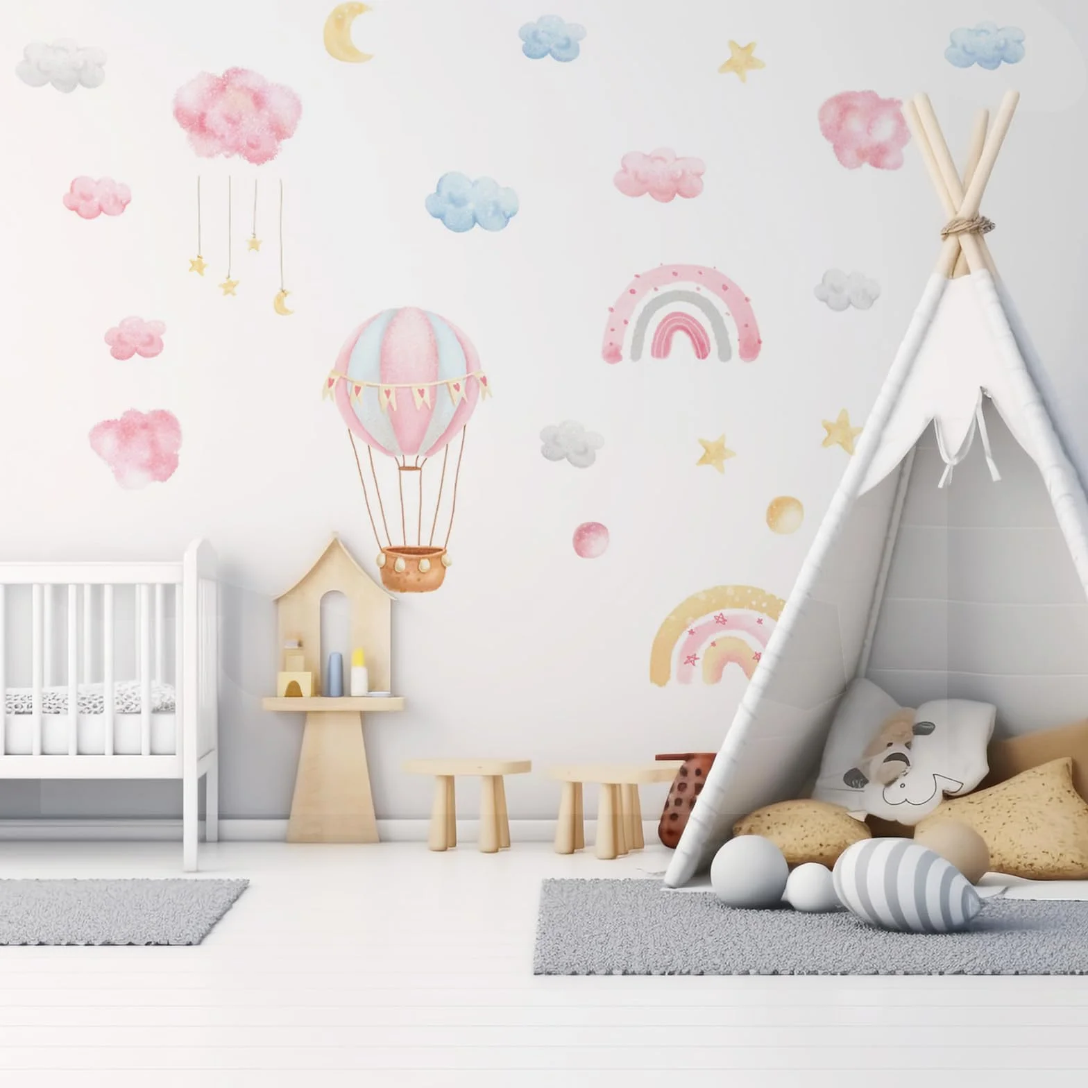 Pegatinas Pared Decorativas Extraíbles DIY Vinilos 30x90cm Infantil Guardería
