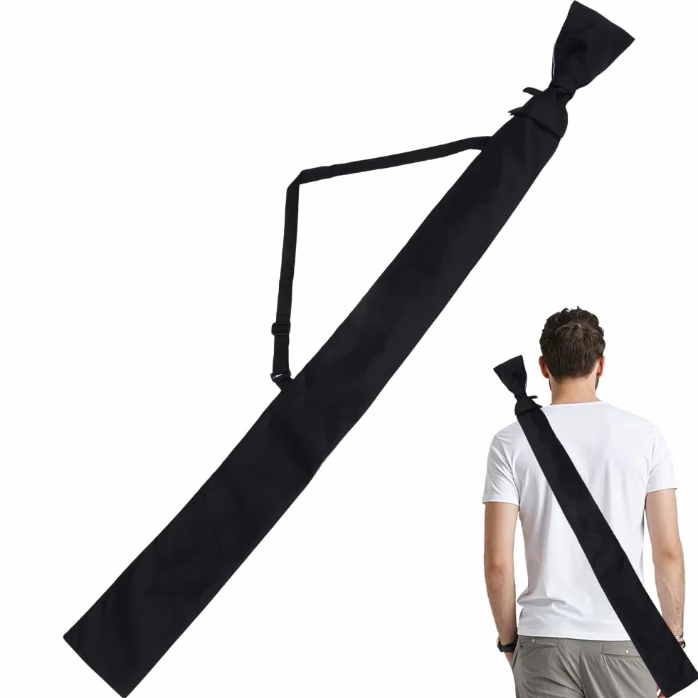 GORGECRAFT Bolsa de transporte para katana ninja, funda de almacenamiento de poliéster negro, con correa ajustable para disfraz de samurái