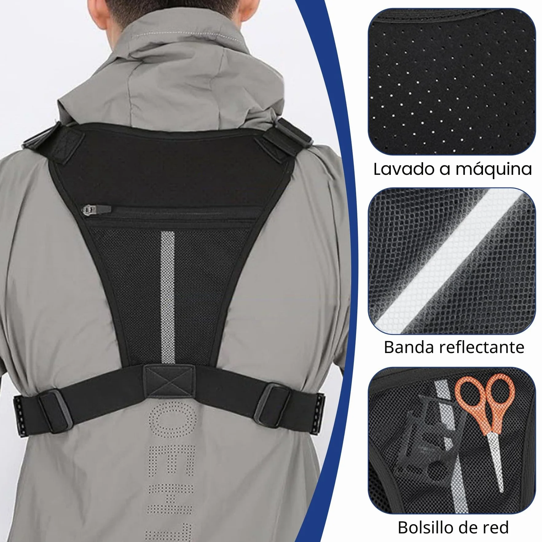 GAESHOW Bolso táctico impermeable ajustable para hombre mujer entrenamiento al aire libre ciclismo senderismo deportes negro
