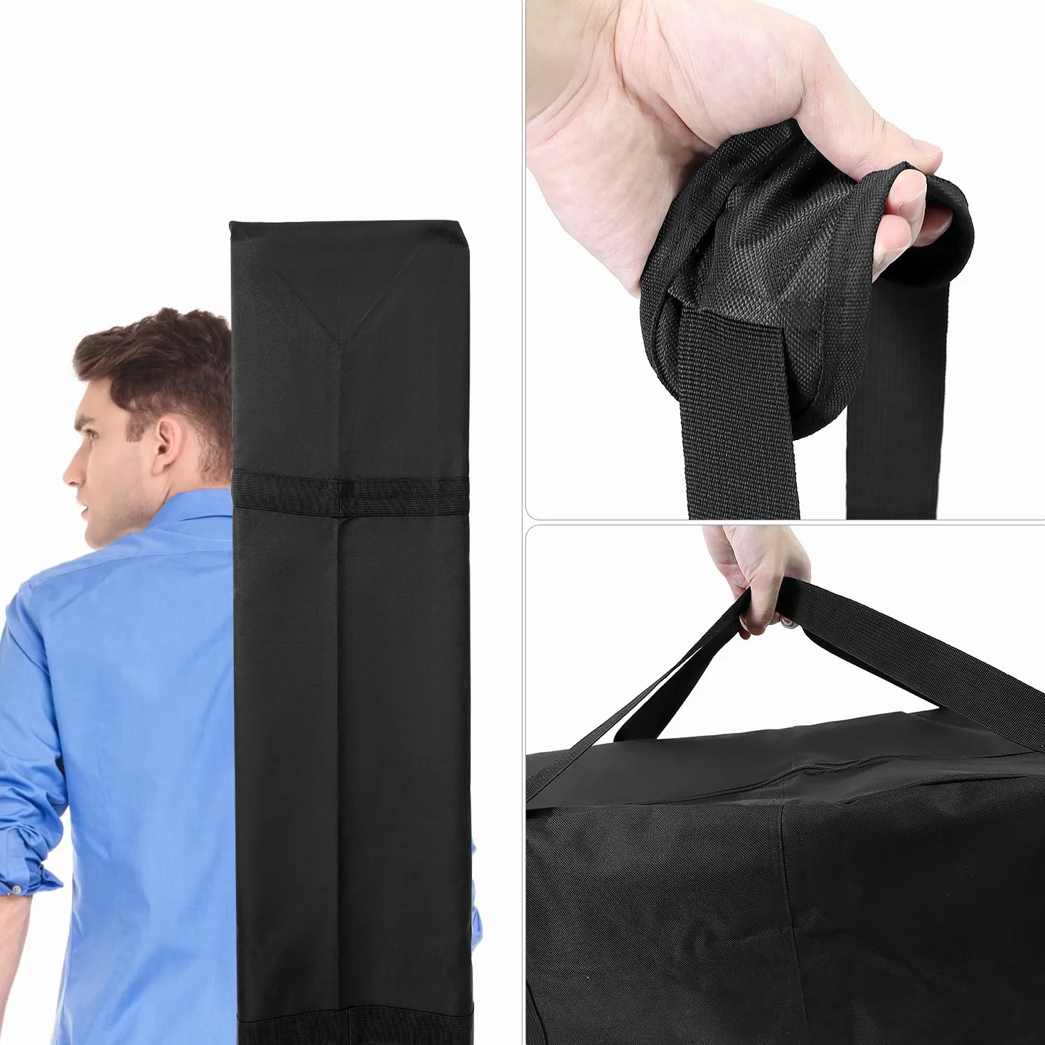 QWORK Bolsas para postes tienda 210x30x20cm 600D Oxford organizador de tienda