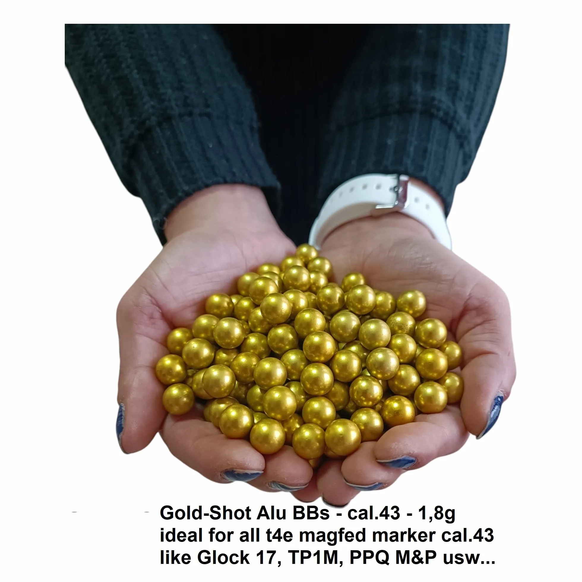 Gold-Shot 150 bolas de aluminio Cal. 43 para T4e Glock 17 PPQ M&P9