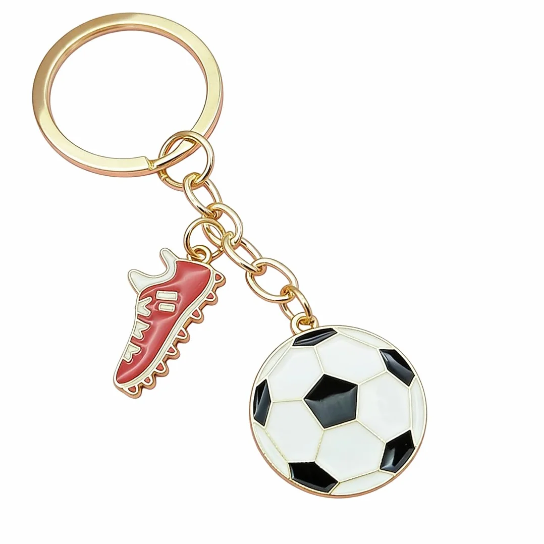 llavero fútbol colgante mini metal regalo aficionados fútbol niños hombres entrenadores