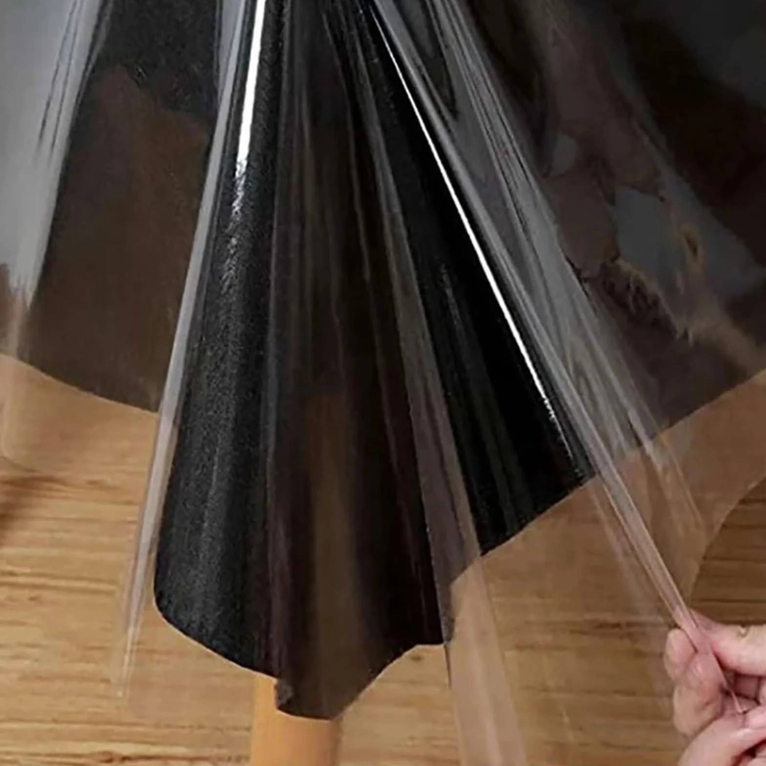Manteles Individuales Transparentes Mantel Transparente de PVC, Protector de Mesa, tapete Rectangular Impermeable de Tela de Vidrio Suave(80X140cm)