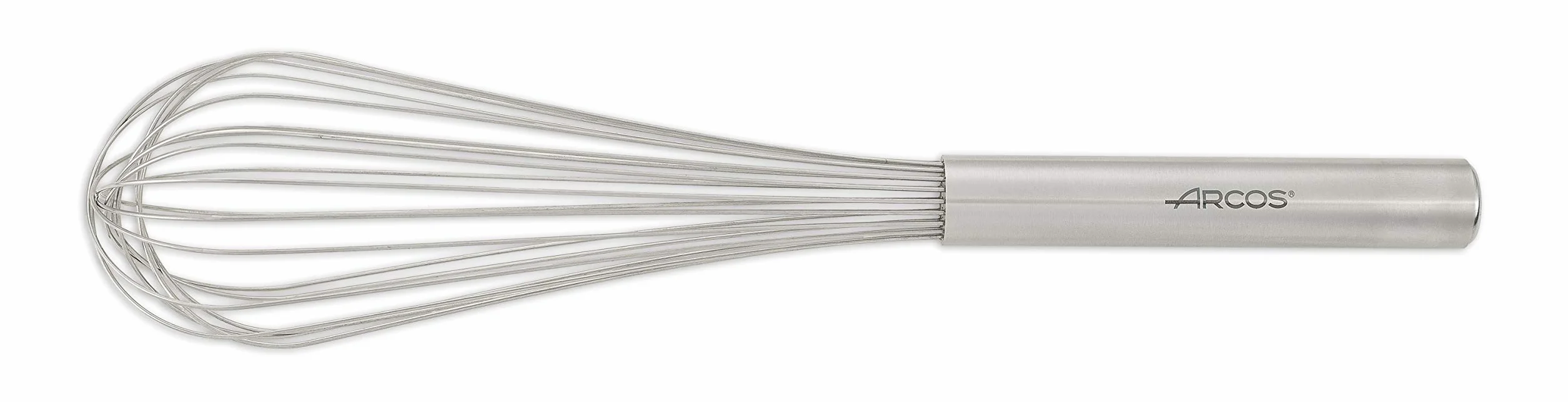 Arcos Batidor de Varillas Manual - Acero Inoxidable para Cocina - 300 mm - Ideal para Mezclar y Batir - Mango Ergonómico - Color Plata