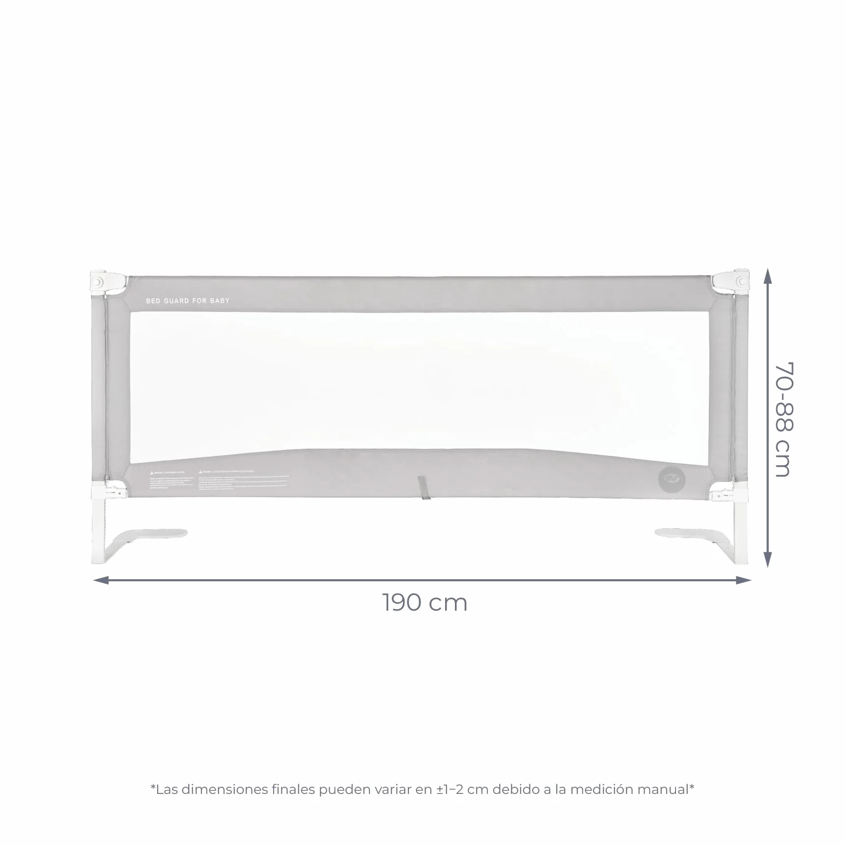 ms BabyWorld – Barrera Tall – Barrera de Seguridad para Bebé | 90/150/190 cm con Enganches Incluidos | Extra Alta y Resistente | Mecanismo de Bajada Seguro | Fácil Instalación | (190)