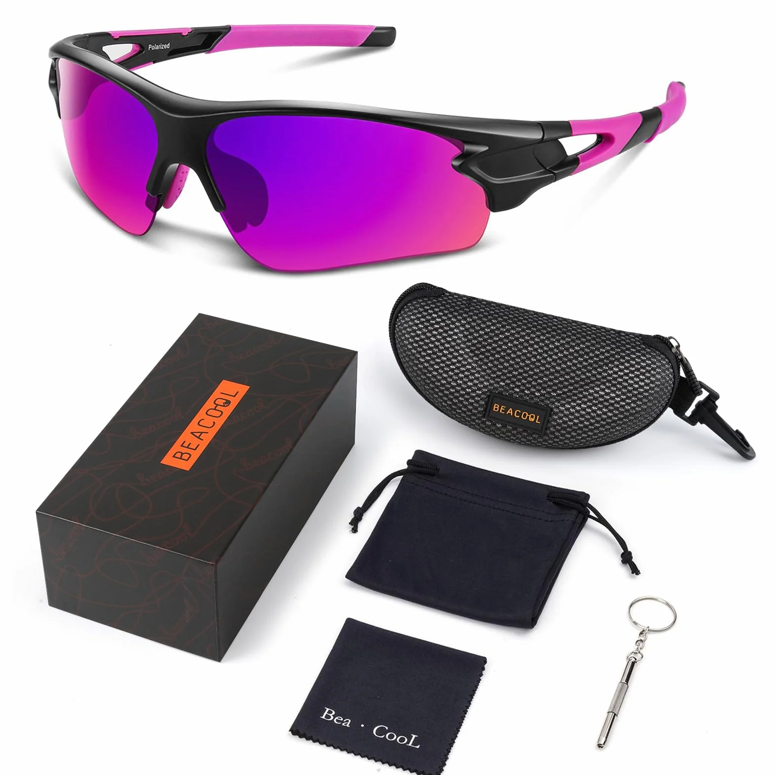 BEACOOL Gafas Ciclismo Polarizadas Protección UV Deportivas Hombre Mujer