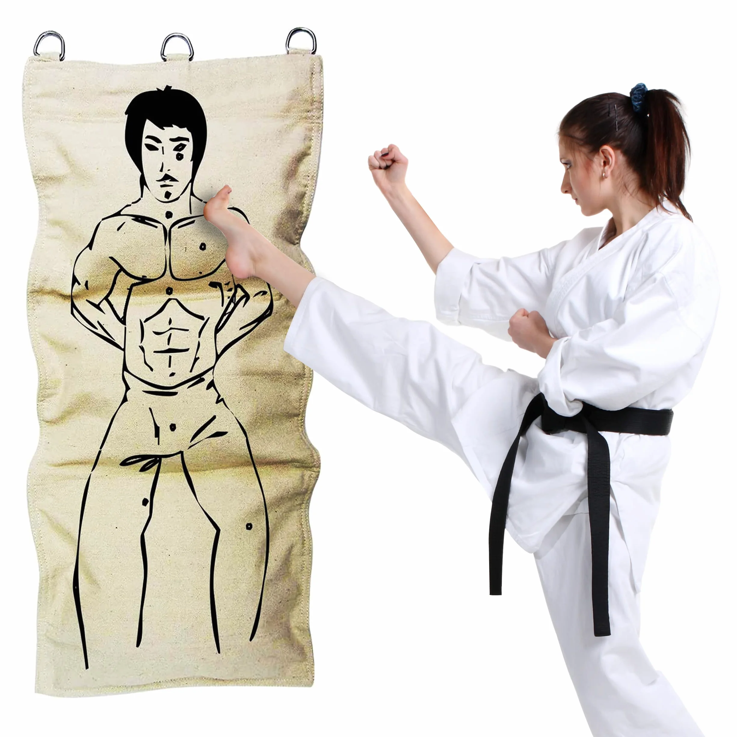 Senshi Japan Bolsa de pared XXL Wing Chun lona resistente entrenamiento