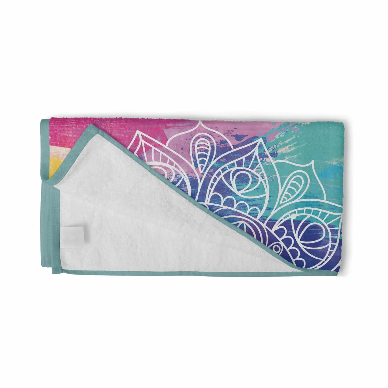 Toallas de Playa o Ducha Personalizadas con tu Nombre. Toallas para Camping, para Piscina, Toalla para baño, Toalla de Ducha. (Toalla Mandala)